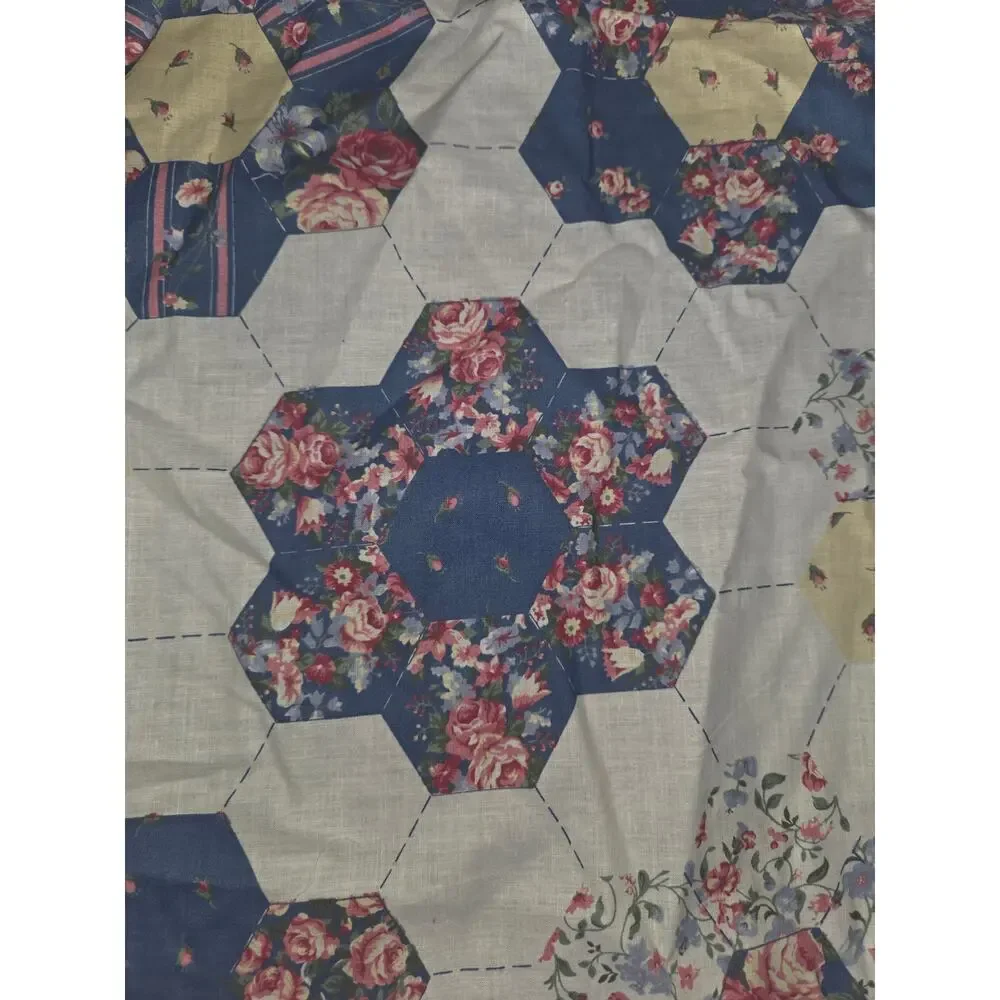 Vintage Wamsutta Grandmother's Flower Garden Fabric Quilting 2 Yards